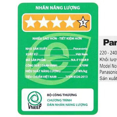 Máy giặt Panasonic 10 kg NA-F100A9BRV